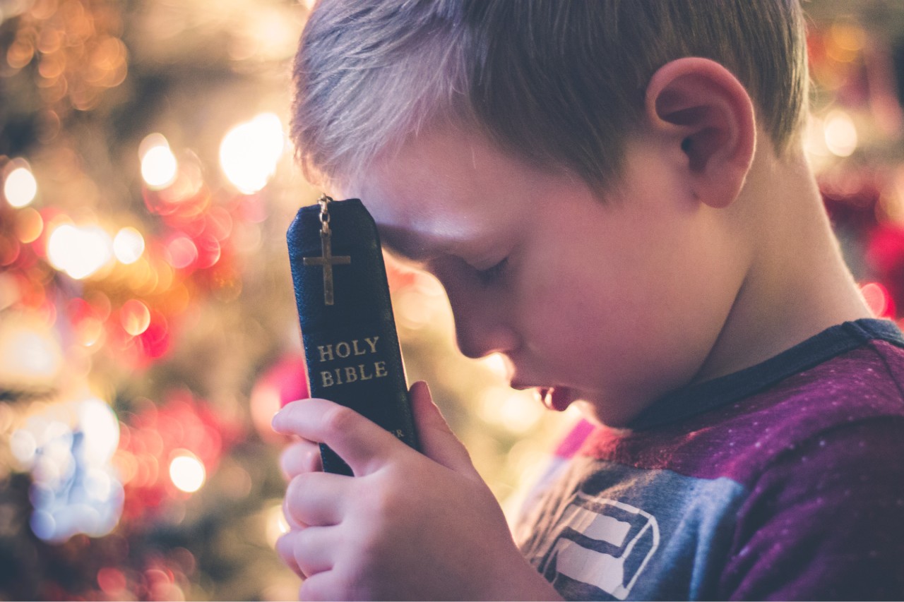 Boy with bible